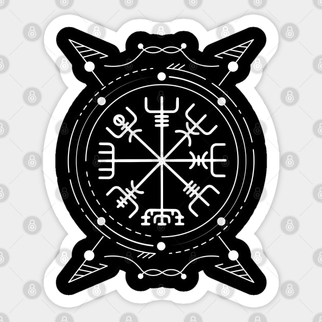 Vegvisir - The Viking Compass | Norse Pagan Symbol Sticker by CelestialStudio